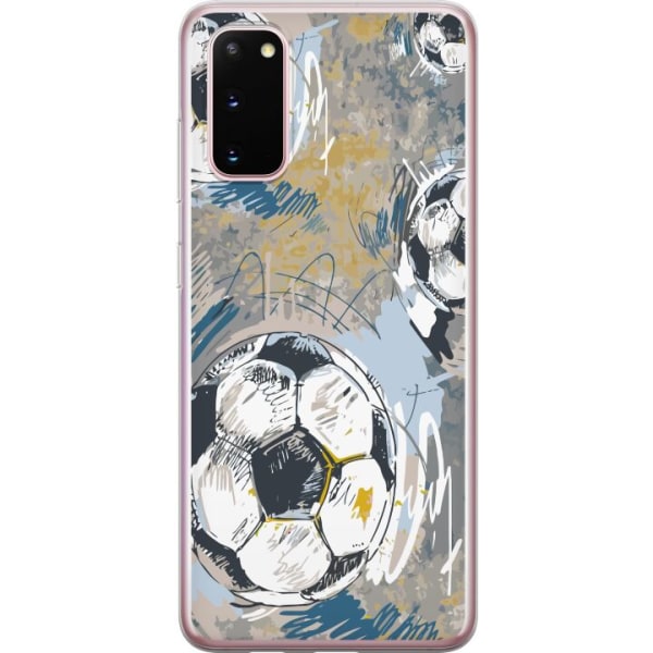 Samsung Galaxy S20 Gennemsigtig cover Fodbold