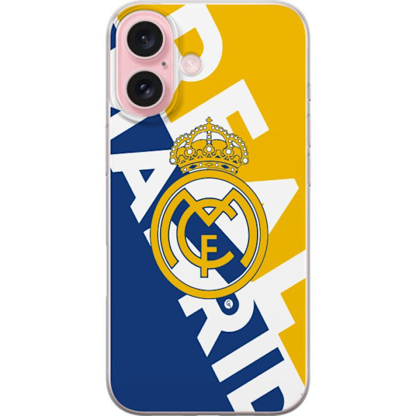 Apple iPhone 16 Genomskinligt Skal Real Madrid