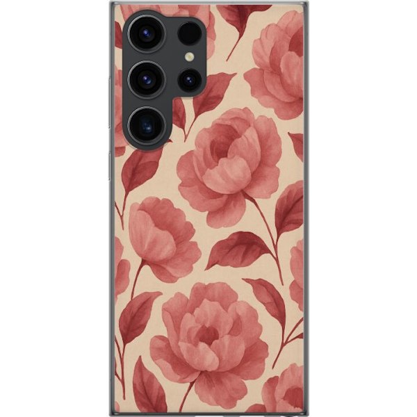 Samsung Galaxy S24 Ultra Läpinäkyvä kuori Ruusun Kukinta