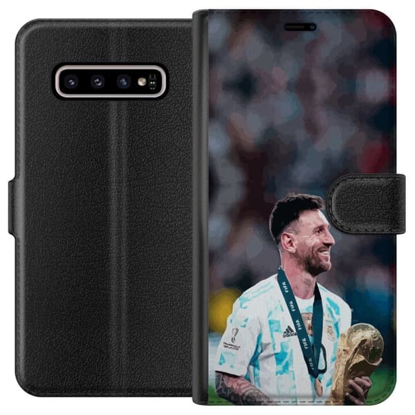 Kompatibelt Lommeboketui til Samsung Galaxy S10+ Messi