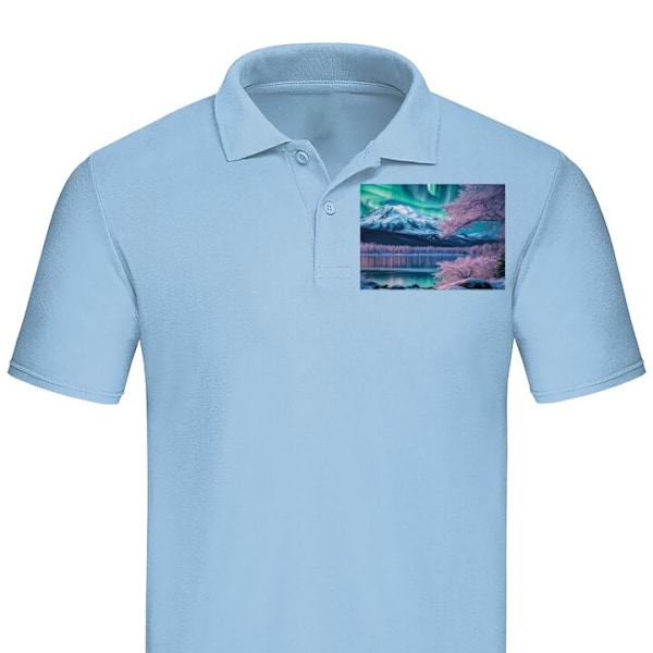 Poloshirt til Voksen | Elegant Poloshirt Nordlys Lyseblå X-Large