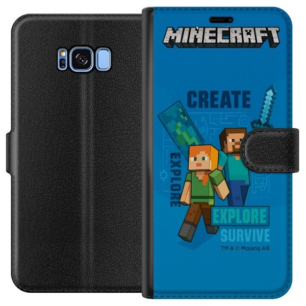 Samsung Galaxy S8 Tegnebogsetui Minecraft Huler