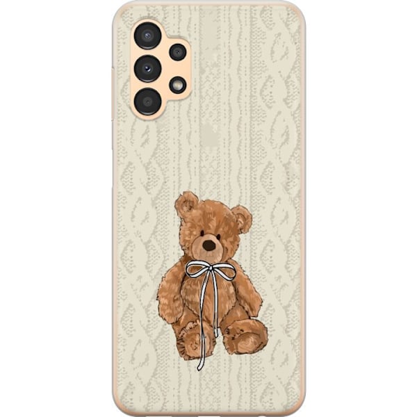 Samsung Galaxy A13 Genomskinligt Skal Liten Nalle – klassisk nalle i enkel design