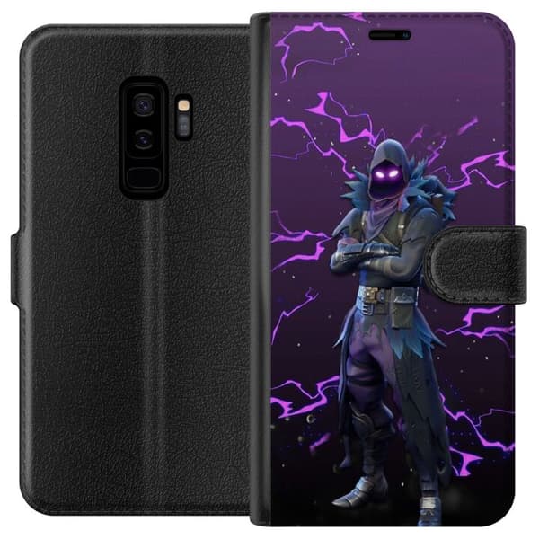 Kompatibel Tegnebogsetui til Samsung Galaxy S9+ Raven Fortnite Thunder