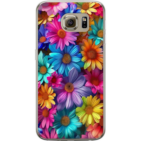 Samsung Galaxy S6 Läpinäkyvä kuori Gerbera Kukat Värikäs Koriste Kukka Motiivi Suosittu Kotisisustus Väririkas Seinätaide Suunnittelu