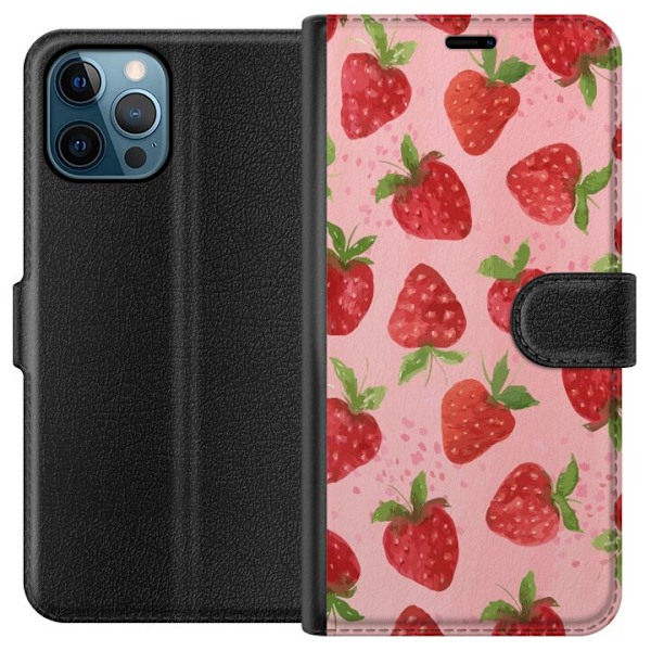 Apple iPhone 12 Pro Max Lompakkokotelo Mansikkahaaveet - Retro