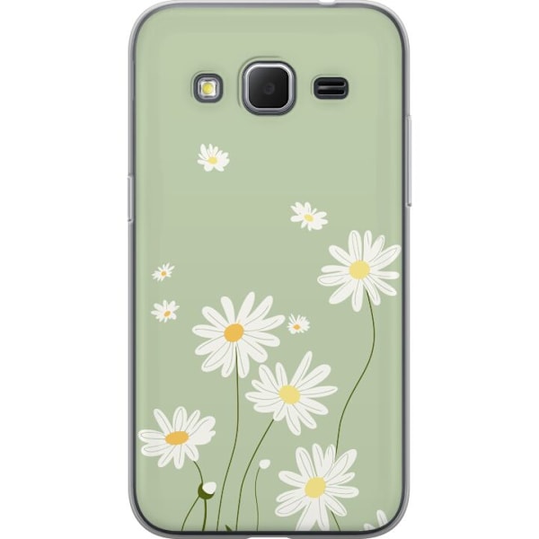 Samsung Galaxy Core Prime Genomskinligt Skal Prästkragar – blommigt mönster i svensk sommarstil