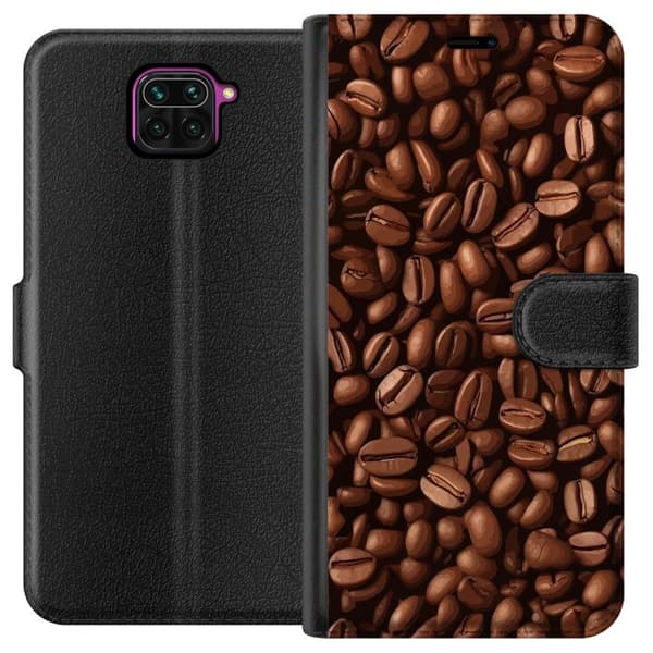 Kompatibelt Plånboksfodral till Xiaomi Redmi Note 9 Kaffebönor närbild brun