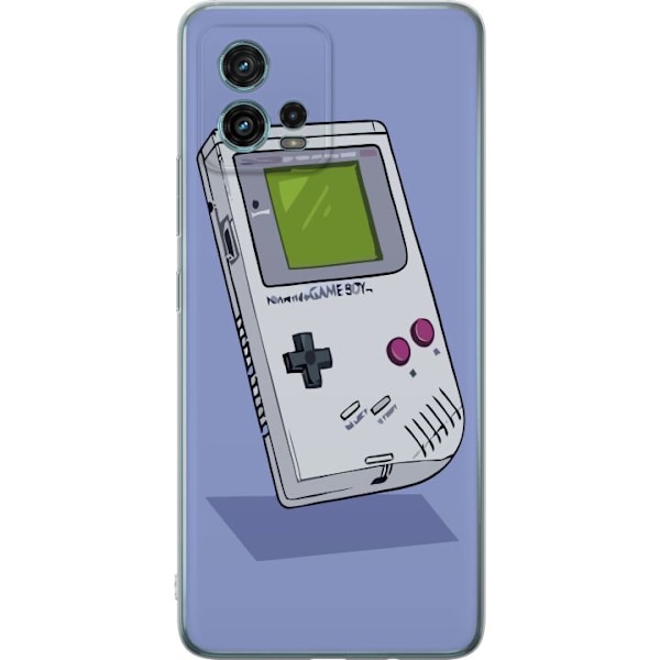 Motorola Moto G72 Genomskinligt Skal Game Boy Lila