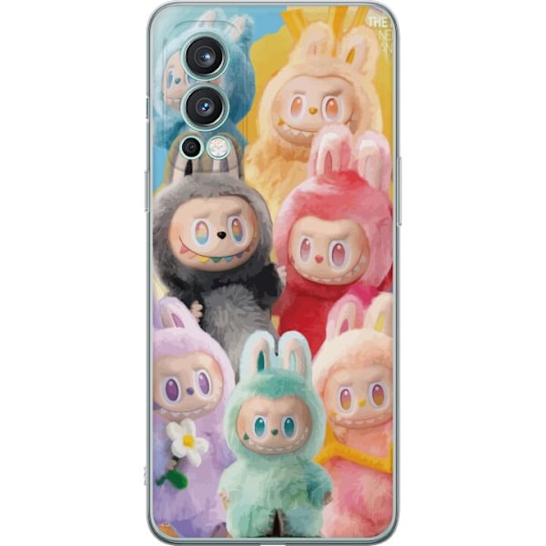 OnePlus Nord 2 5G Genomskinligt Skal Labubu Sketch Style – Handritat monster i tusch