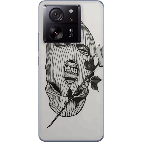 Xiaomi 13T Genomskinligt Skal Ski Mask Ros Streetwear Design Grafiskt Motiv Spänning Urban Stil Street Art Maskerad Symbol
