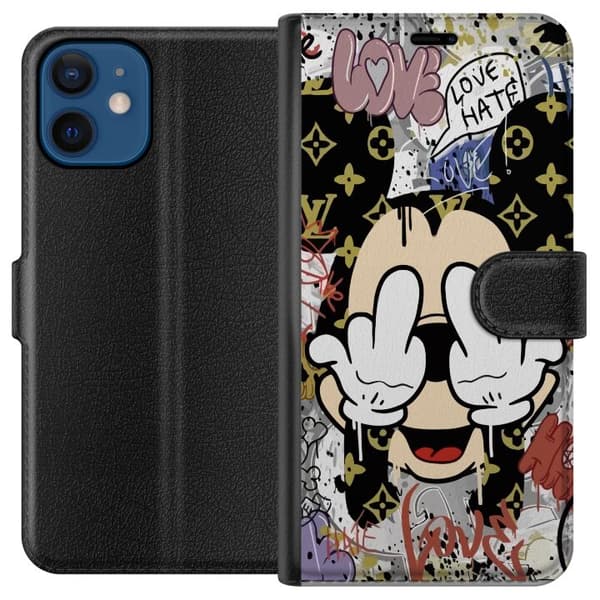 Kompatibel Tegnebogsetui til Apple iPhone 12 Mickey Mouse