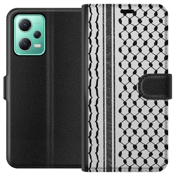 Xiaomi Redmi Note 12 Lompakkokotelo Palestiinalainen kuvio - p