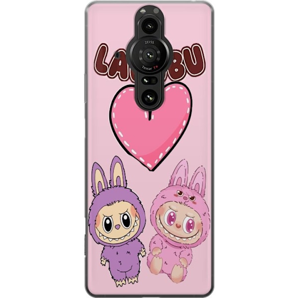 Sony Xperia Pro-I Läpinäkyvä kuori Labubu Pink Monster