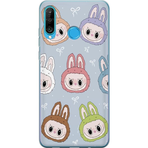 Huawei P30 lite Läpinäkyvä kuori Pastel Labubu