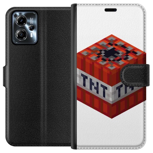Motorola Moto G13 Lompakkokotelo Minecraft TNT