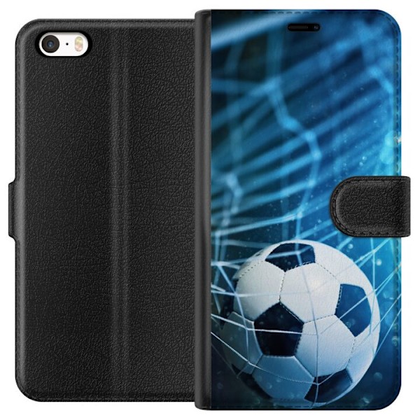 Apple iPhone 5 Tegnebogsetui Fodbold