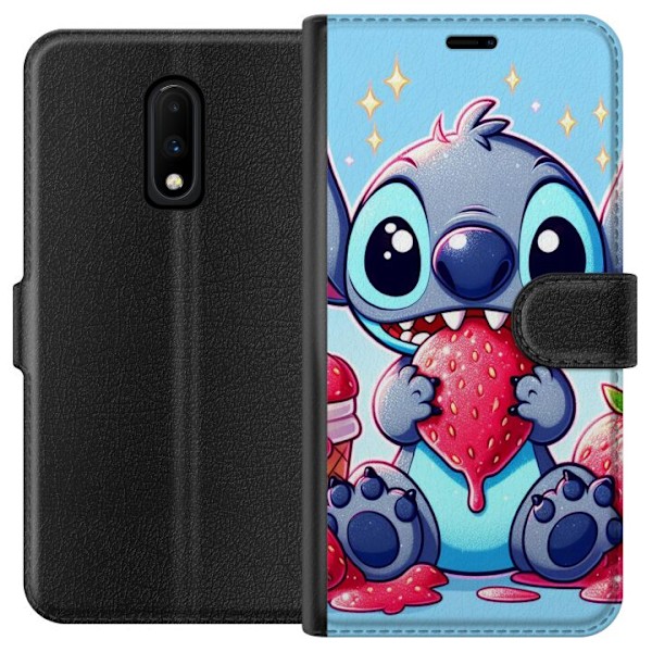OnePlus 7 Tegnebogsetui Strawberry Stitch