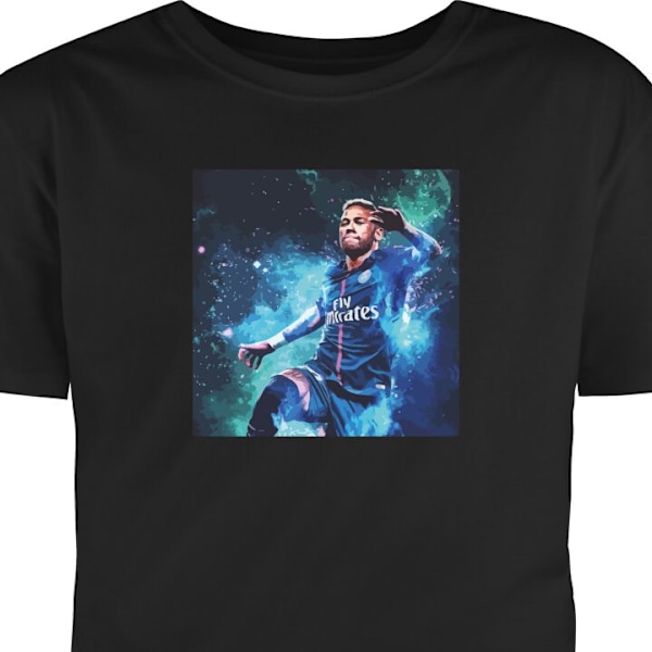 Barn-T-shirt | Bekväm T-shirt för Barn Neymar svart 9-11 År