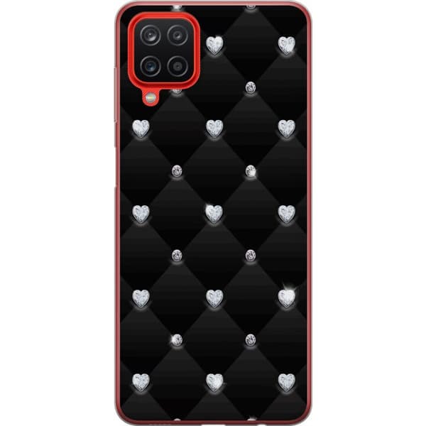 Kompatibel Mobilcover til Samsung Galaxy A12 Diamant Hjerte