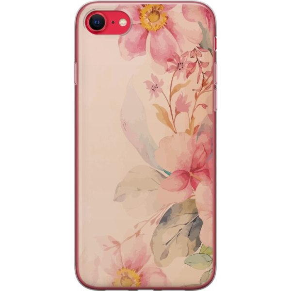 Apple iPhone SE (2020) Gennemsigtig cover Farverige Blomster