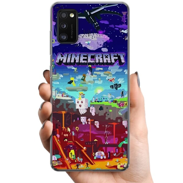 Samsung Galaxy A41 TPU Matkapuhelimen kuori MineCraft