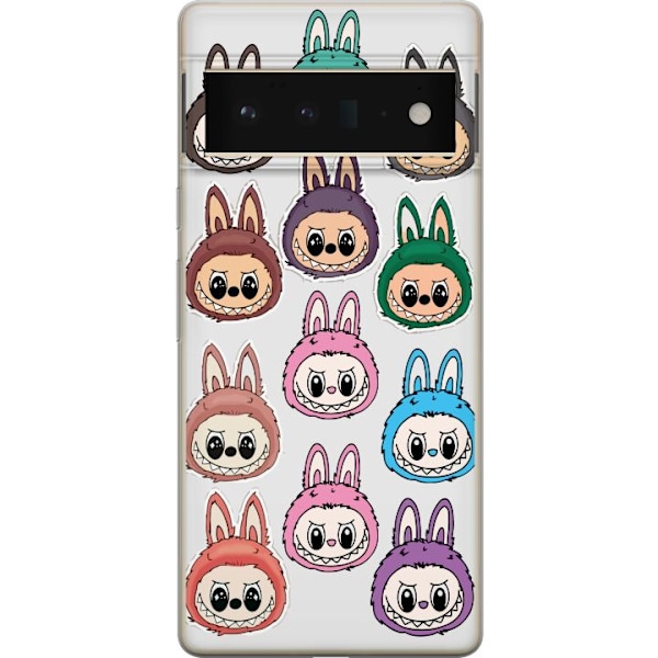 Google Pixel 6 Pro Läpinäkyvä kuori Labubu Macaron Monster