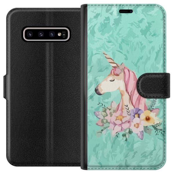 Kompatibelt Lommeboketui til Samsung Galaxy S10+ Unicorn