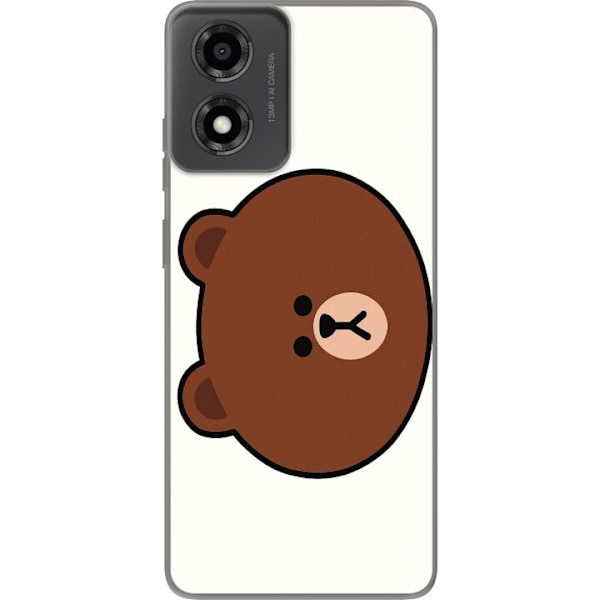 Motorola Moto E14 Gjennomsiktig deksel line friends brown