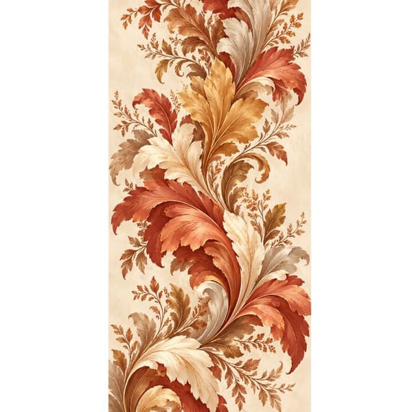 Kompatibelt Plånboksfodral till Apple iPhone 13 Pro Höstornament beige
