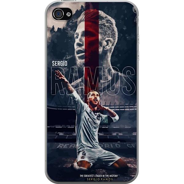 Apple iPhone 4s Läpinäkyvä kuori Ramos Jalkapallolegenda Motiivi Pelaaja Real Madrid Espanja Takaisin Ikoni Nimi Jalkapallotähti Urheilu