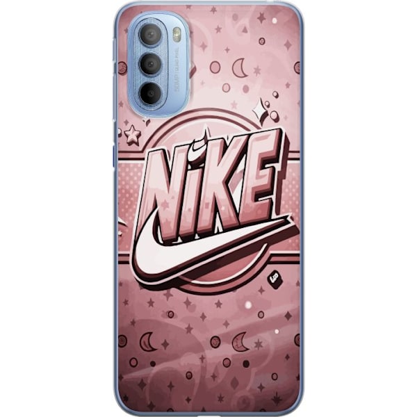 Motorola Moto G31 Läpinäkyvä kuori Nike Vaaleanpunainen