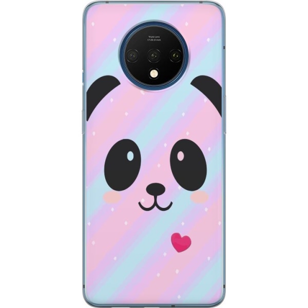 OnePlus 7T Gennemsigtig cover Regnbue Panda