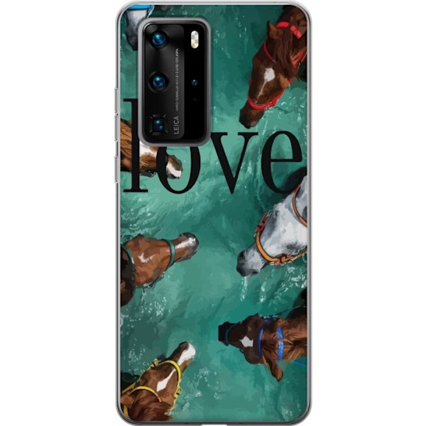 Huawei P40 Pro Gennemsigtig cover Heste Elsker