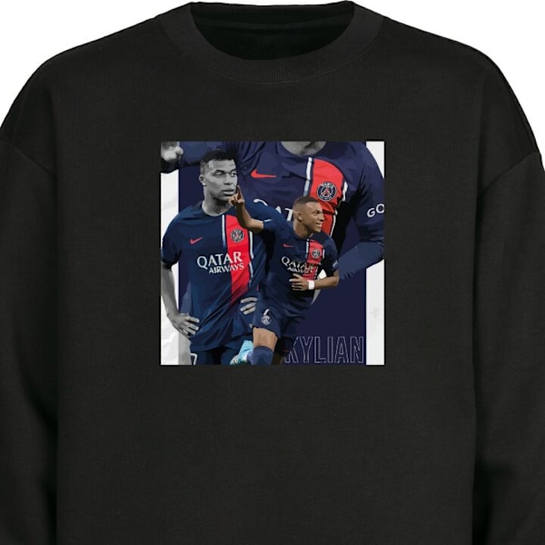 Sweatshirt for Voksen | Klassisk Collegegenser Kylian Mbappé svart XXL