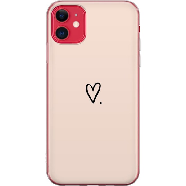 Apple iPhone 11 Läpinäkyvä kuori Sydän