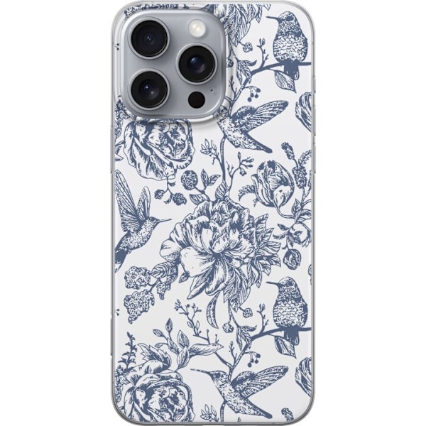Apple iPhone 16 Pro Max Läpinäkyvä kuori Kukat & Linnut - R