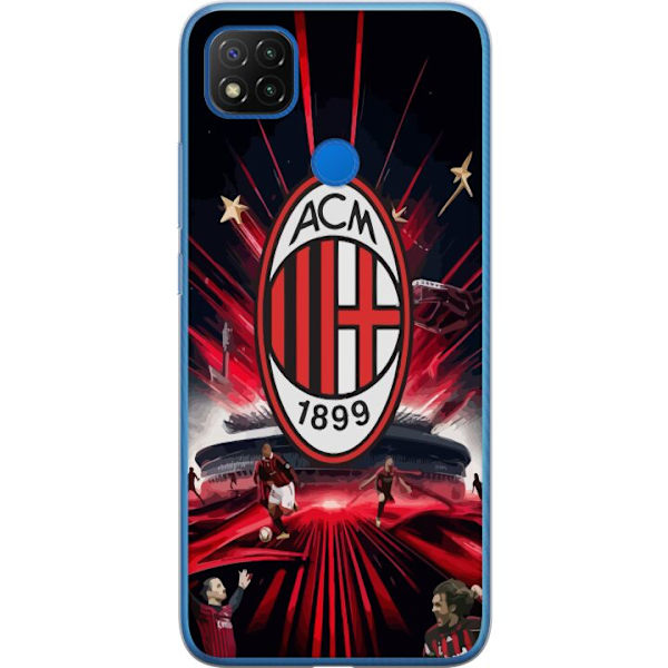 Xiaomi Redmi 9C Genomskinligt Skal AC Milan