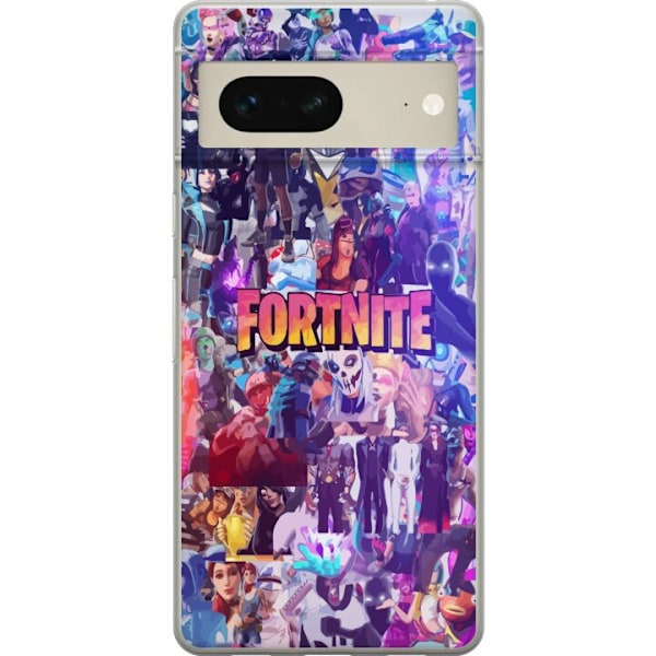 Google Pixel 7 Läpinäkyvä kuori Fortnite