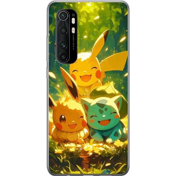 Xiaomi Mi Note 10 Lite Genomskinligt Skal Pixelmonster spelstil – färgstark design för retroälskande gamers