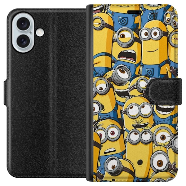 Apple iPhone 16 Plus Lompakkokotelo Minionit