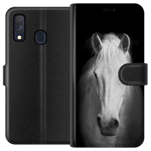 Samsung Galaxy A40 Tegnebogsetui Hvid Hest
