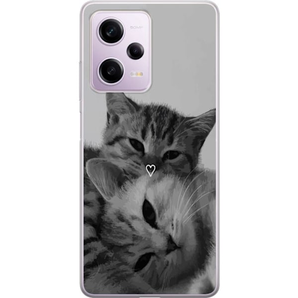 Xiaomi Redmi Note 12 Pro Gennemsigtig cover Kat Hjerte