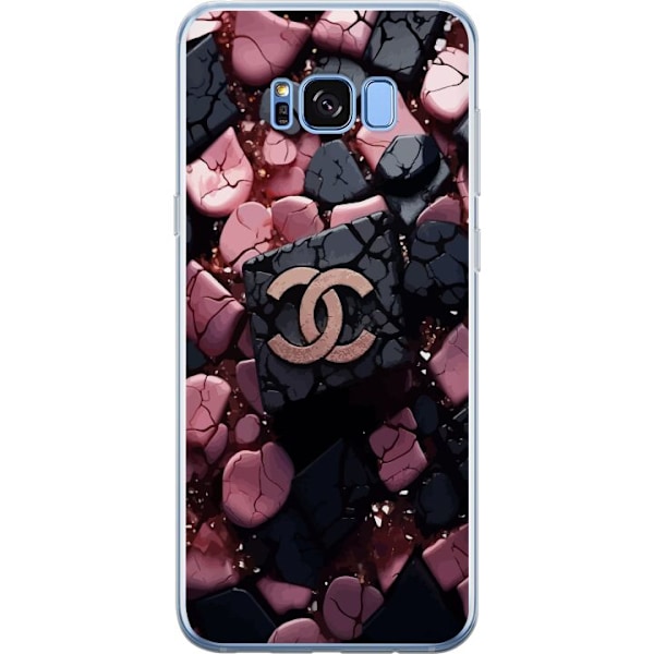 Samsung Galaxy S8+ Läpinäkyvä kuori Chanel Musta ja Pinkki