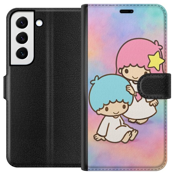 Samsung Galaxy S22 5G Tegnebogsetui Kawaii Sanrio Kiki Lola Little Twin Stars