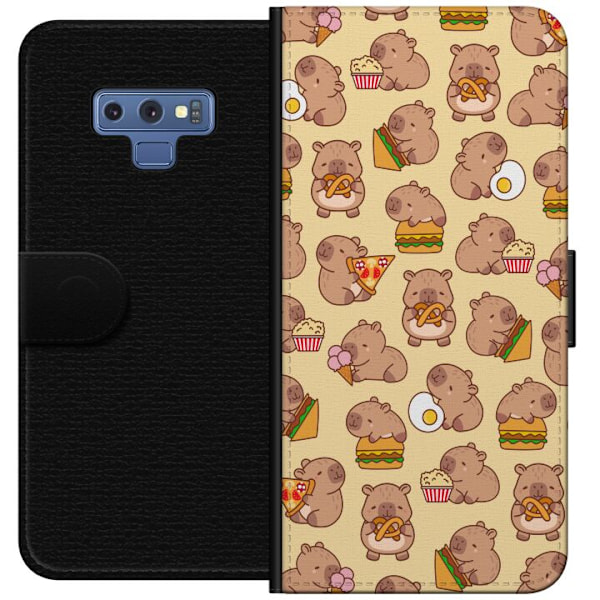 Samsung Galaxy Note9 Lompakkokotelo Kawaii capybara puhelinkotelo useilla söpöillä hahmoilla