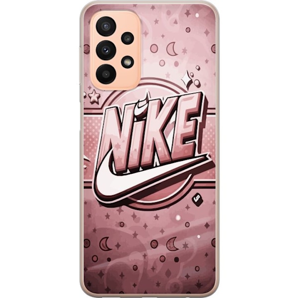 Samsung Galaxy A23 5G Läpinäkyvä kuori Nike Vaaleanpunainen