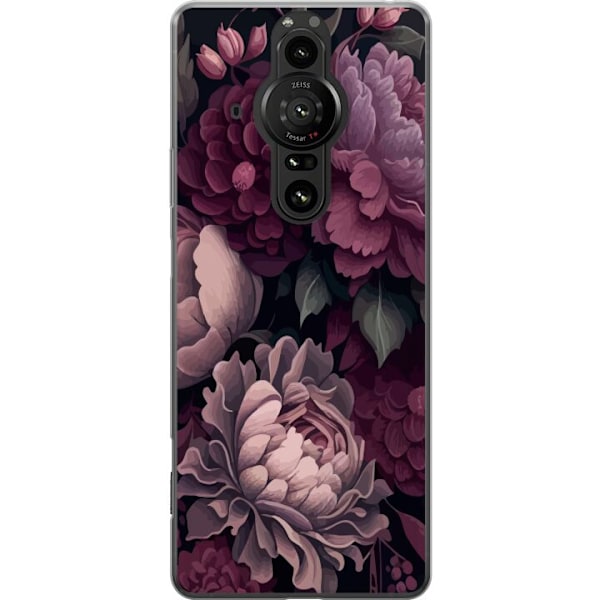 Sony Xperia Pro-I Genomskinligt Skal Blommor
