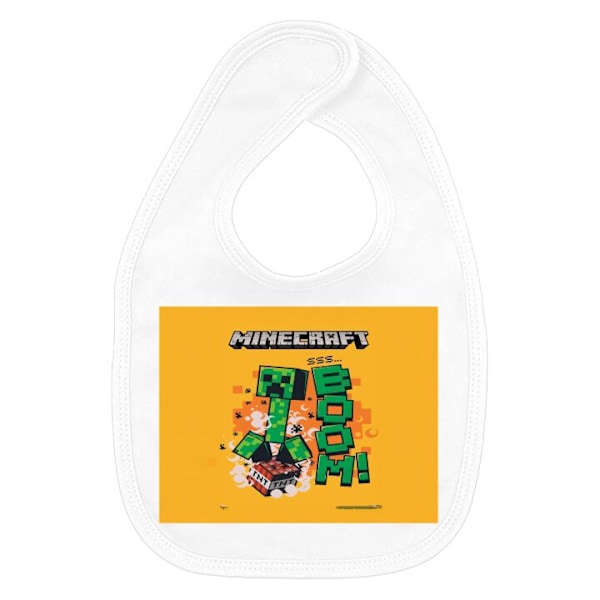 Bebis Haklapp Minecraft Boom Vit one size