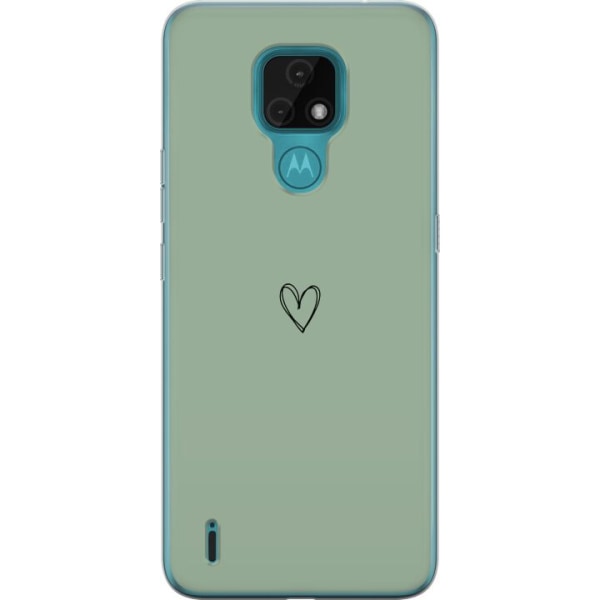 Motorola Moto E7 Genomskinligt Skal Hjärta